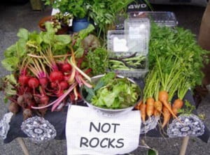 Organic Produce, as opposed to rocks.