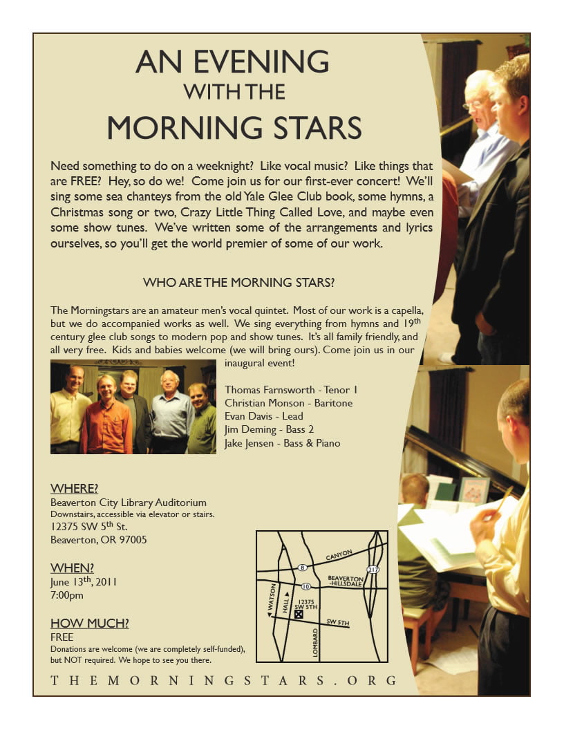The Morning Stars Concer June 11th, 2011